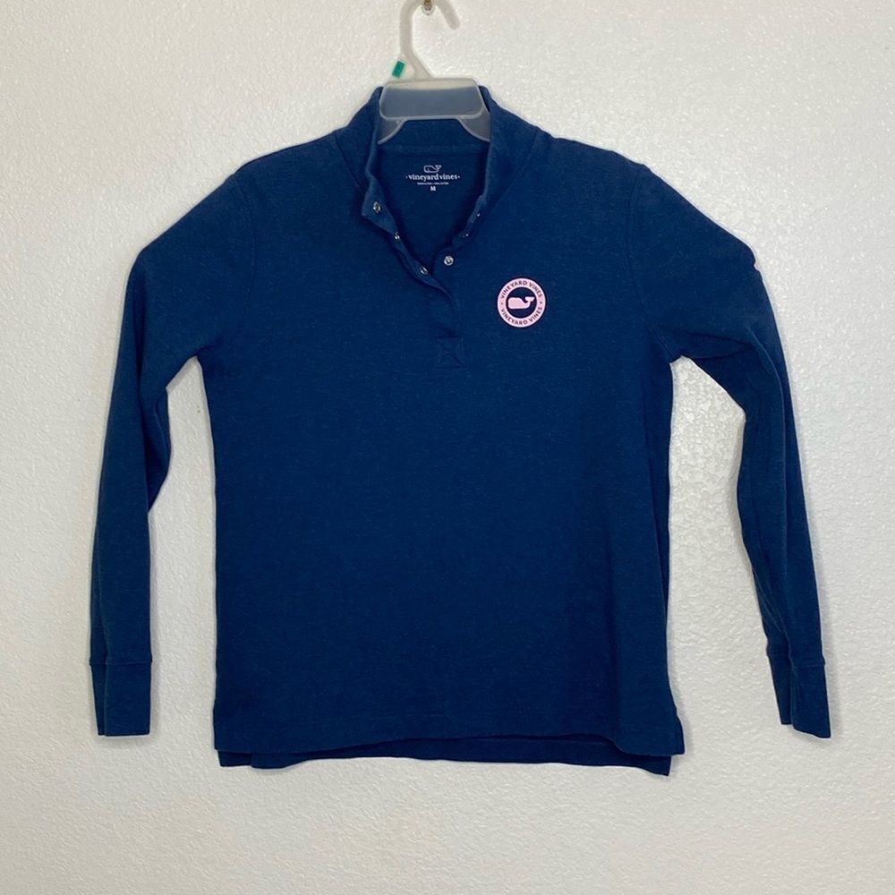 VINEYARD VINES 1/4 Snap Button Pullover Sweater Size M